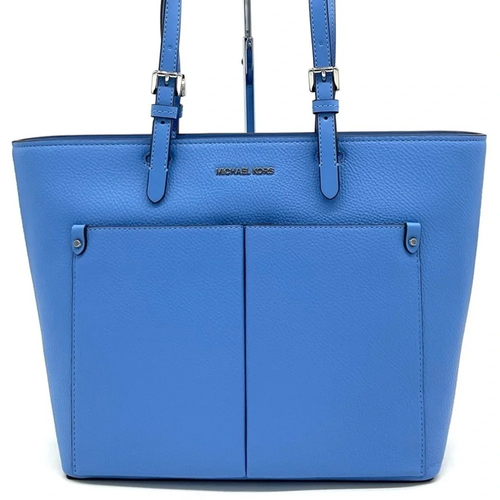 Michael Kors Jet Set Medium Pocket Tote Bag South Pacific Blue